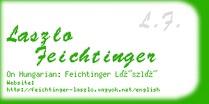 laszlo feichtinger business card